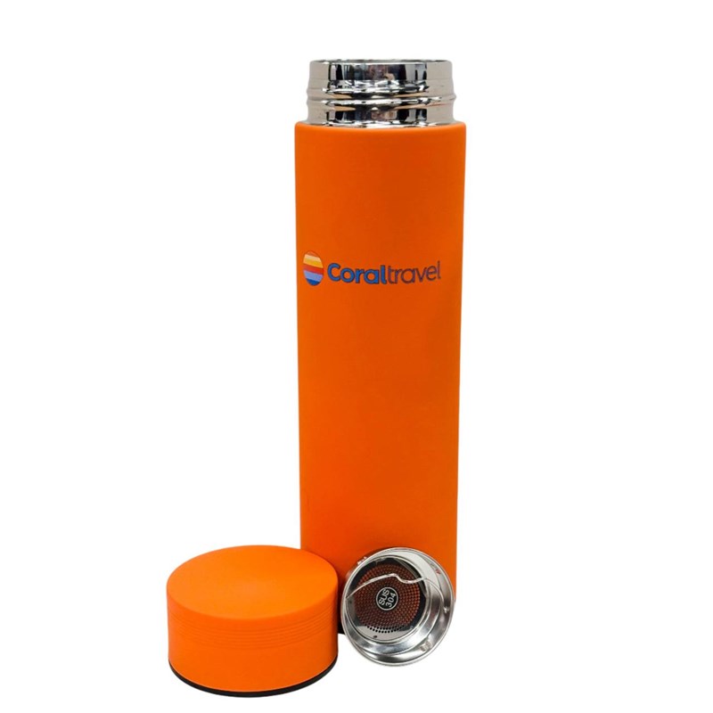 Оранжевый термос