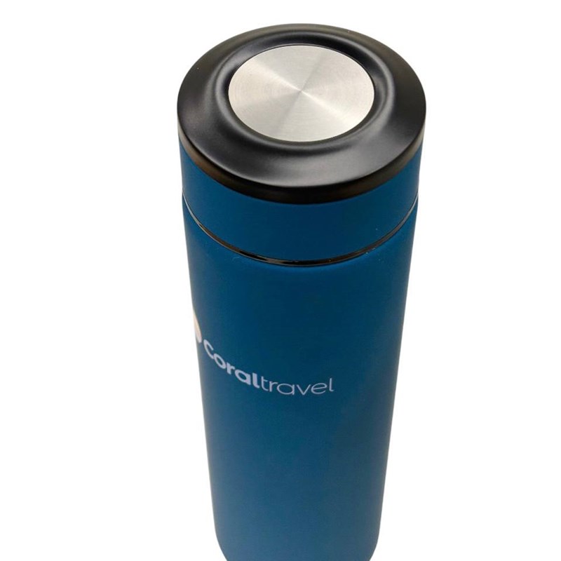 Синий термос