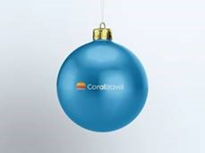 Новогодний елочный шар голубой